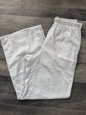 Hollister Grey Pink Heart Pajama Lounge Pants Size XS